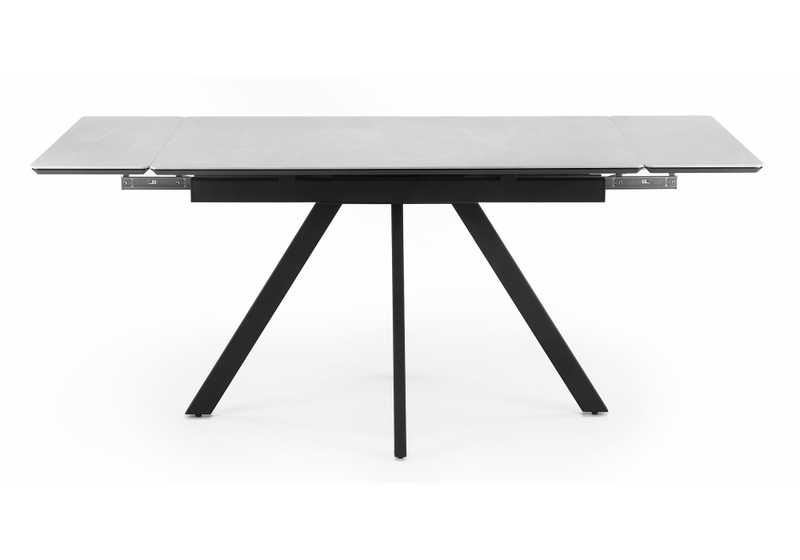 Керамический стол, Вилли 120(180)х80 сarmen light grey / черный