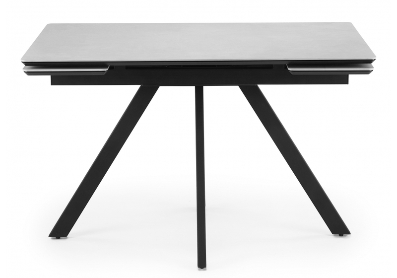 Керамический стол, Вилли 120(180)х80 сarmen light grey / черный