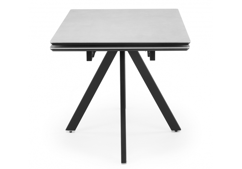 Керамический стол, Вилли 120(180)х80 сarmen light grey / черный