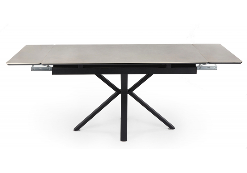 Керамический стол, Старлайт 140 (200) х 80 carmen light grey / черный