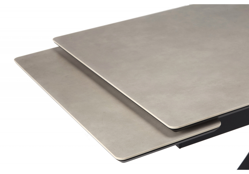 Керамический стол, Старлайт 140 (200) х 80 carmen light grey / черный