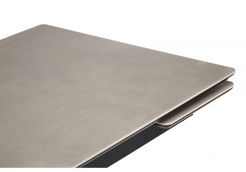 Керамический стол, Старлайт 140 (200) х 80 carmen light grey / черный