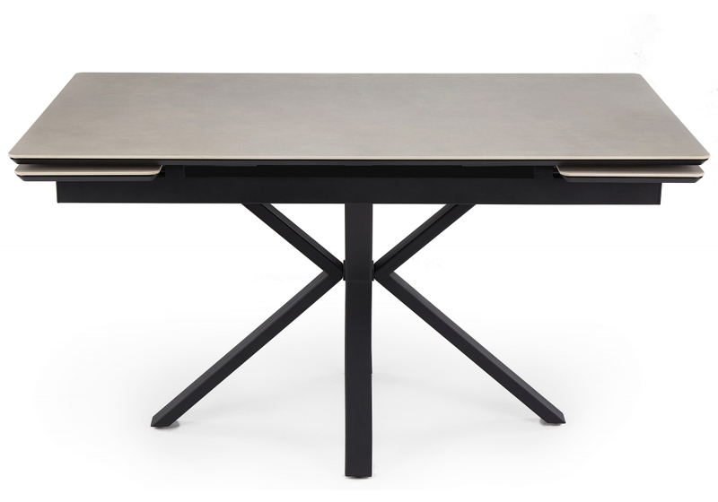 Керамический стол, Старлайт 140 (200) х 80 carmen light grey / черный