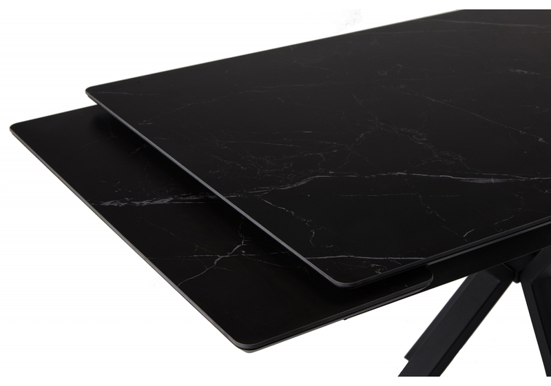 Керамический стол, Старлайт 140 (200) х 80 shakespeare black / черный