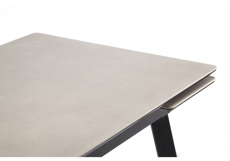 Керамический стол, Норман 120(180)х80 carmen light grey / черный