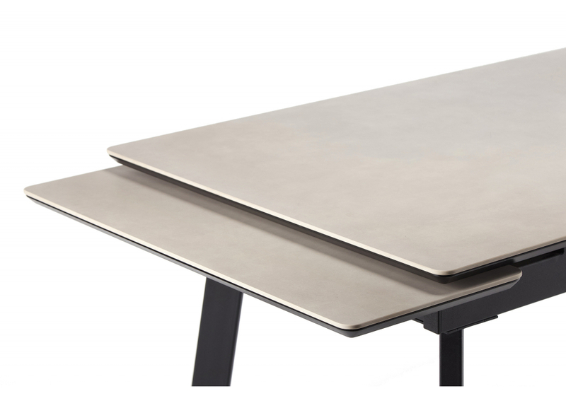 Керамический стол, Норман 120(180)х80 carmen light grey / черный