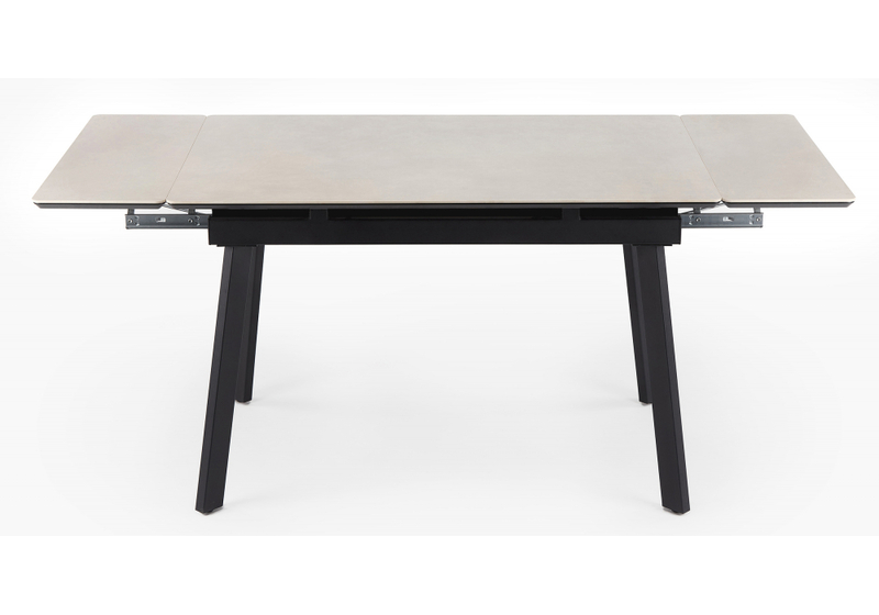 Керамический стол, Норман 120(180)х80 carmen light grey / черный