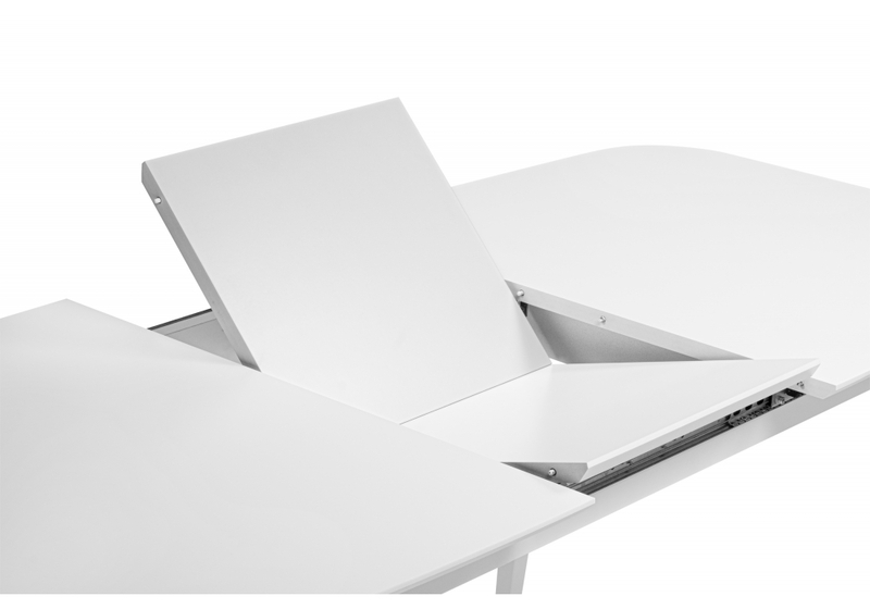 Стол деревянный, Адель 145(190)x80 белый матовый