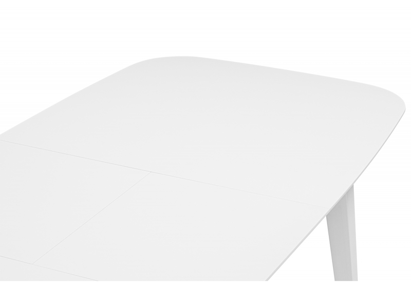 Стол деревянный, Адель 145(190)x80 белый матовый