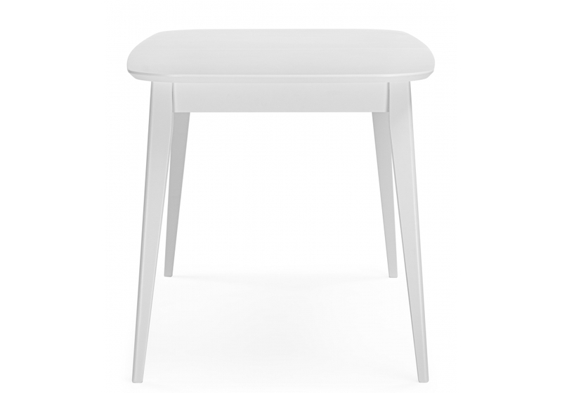 Стол деревянный, Адель 145(190)x80 белый матовый