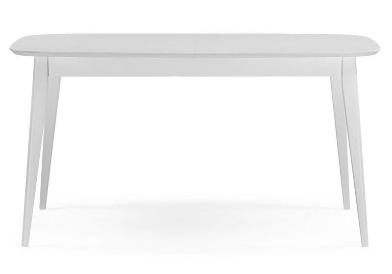 Стол деревянный, Адель 145(190)x80 белый матовый