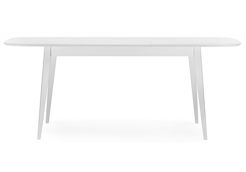 Стол деревянный, Адель 145(190)x80 белый матовый