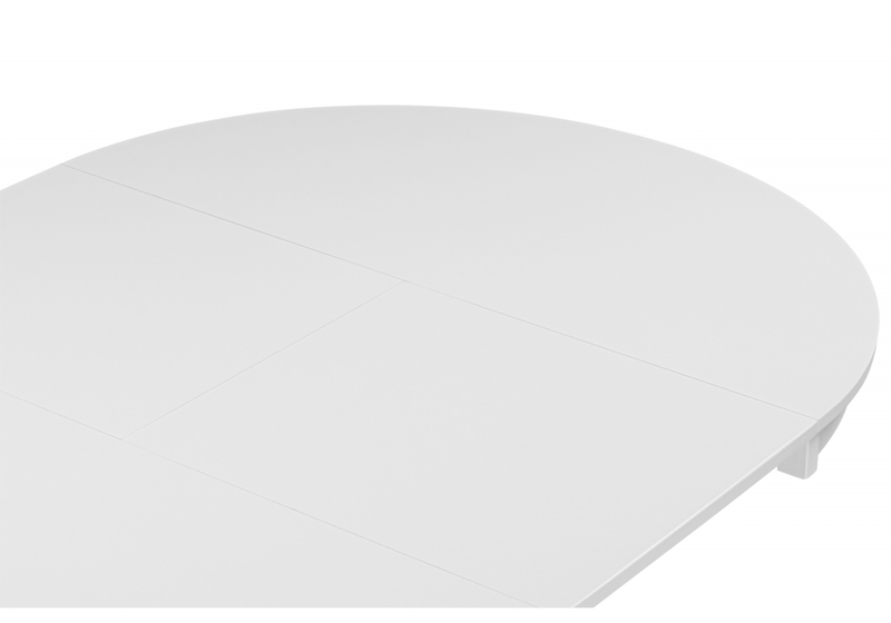 Стол деревянный, Амадей 90(130)x90 белый матовый