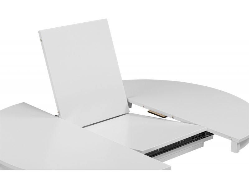 Стол деревянный, Амадей 90(130)x90 белый матовый