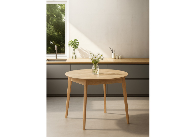 Стол деревянный, Форли 100(130)x100 светлое дерево