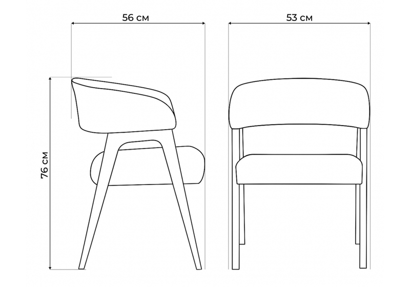 Стул деревянный, Невада 1 ткань 234 / черное дерево