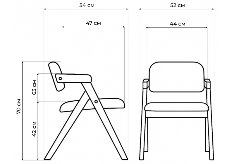 Стул деревянный, Шелт орех / nice coffee