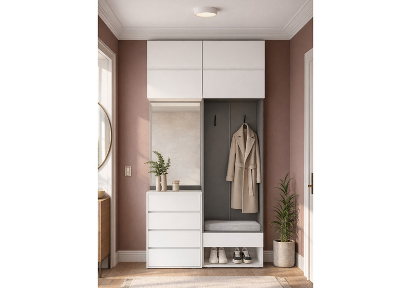 Корпусная мебель, Роут белый / графит комплектация 7