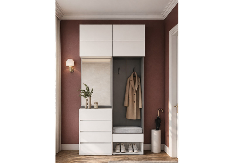 Корпусная мебель, Роут белый / графит комплектация 7