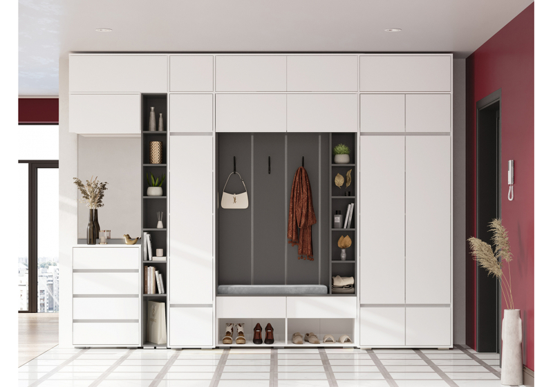 Корпусная мебель, Роут белый / графит комплектация 1