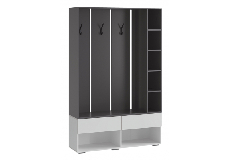 Корпусная мебель, Роут белый / графит комплектация 1