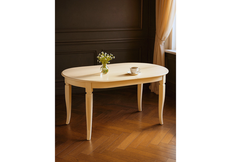 Стол деревянный, Aviano овальный слоновая кость