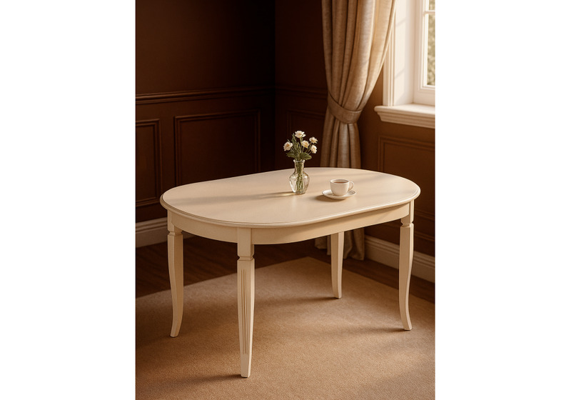 Стол деревянный, Aviano овальный слоновая кость
