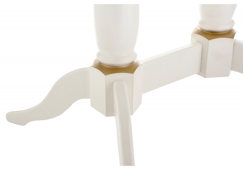 Стол деревянный, Кантри 120 молочный / золотая патина