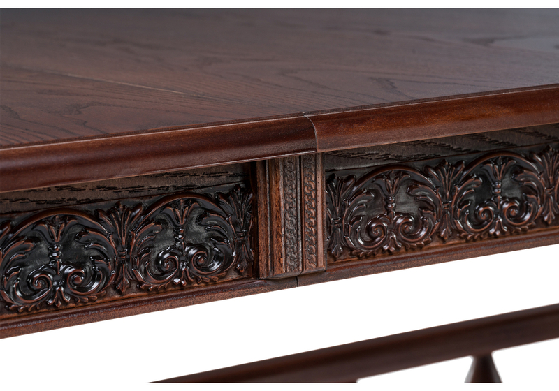 Стол деревянный, Кассиль орех / коричневая патина