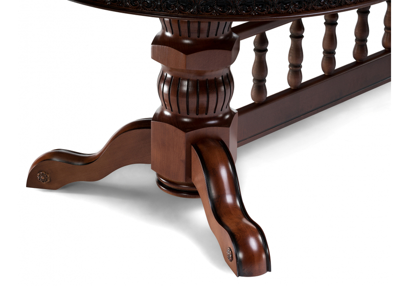 Стол деревянный, Кассиль орех / коричневая патина