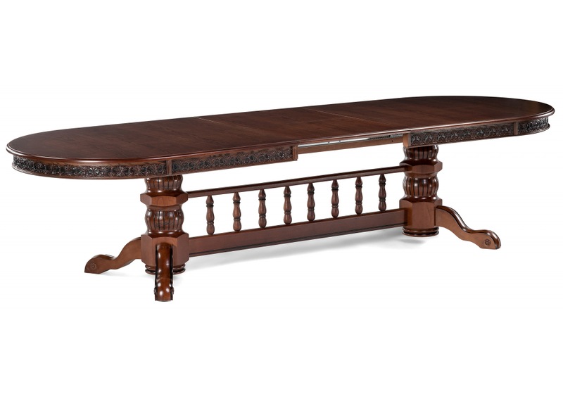 Стол деревянный, Кассиль орех / коричневая патина