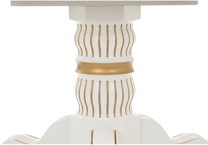 Стол деревянный, Лорд молочный / золотая патина
