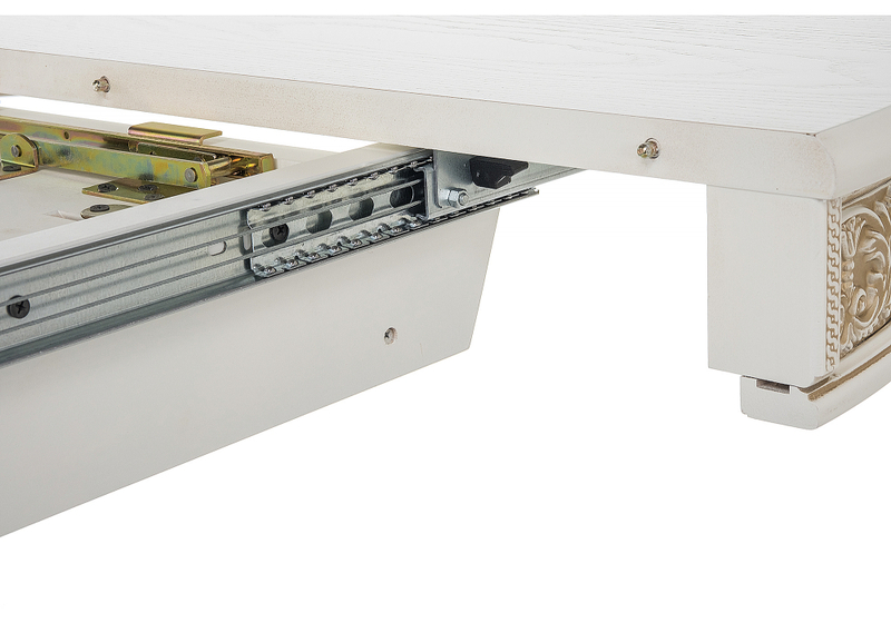 Стол деревянный, Лорд молочный / золотая патина