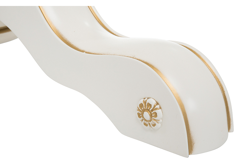 Стол деревянный, Лорд молочный / золотая патина