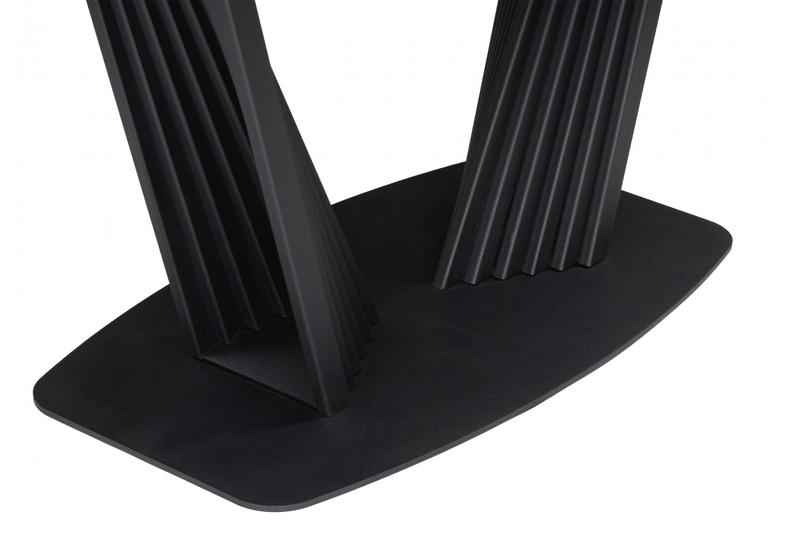 Керамический стол, Вейл 140(180)х80 белый мрамор snow white / черный