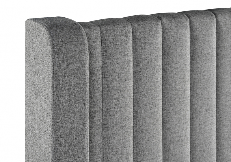 Кровать, Tulip 160х200 с ПМ метрополитан грей / белая матовая