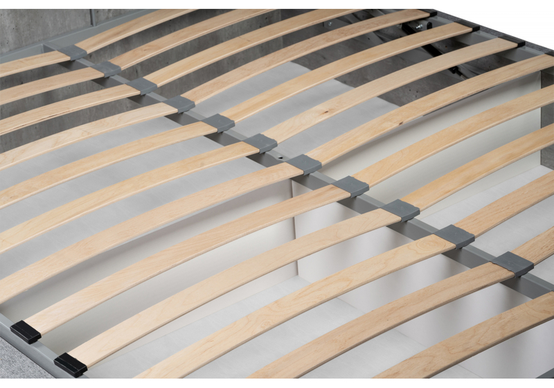 Кровать, Tulip 160х200 с ПМ метрополитан грей / белая матовая