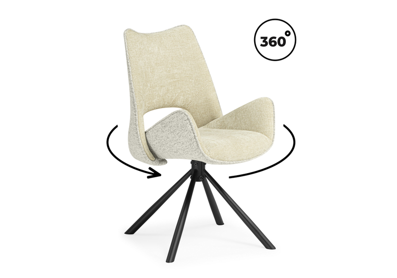 Стул на металлокаркасе, Balaton 360 крутящийся beige / black
