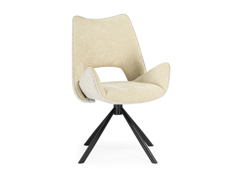 Стул на металлокаркасе, Balaton 360 крутящийся beige / black