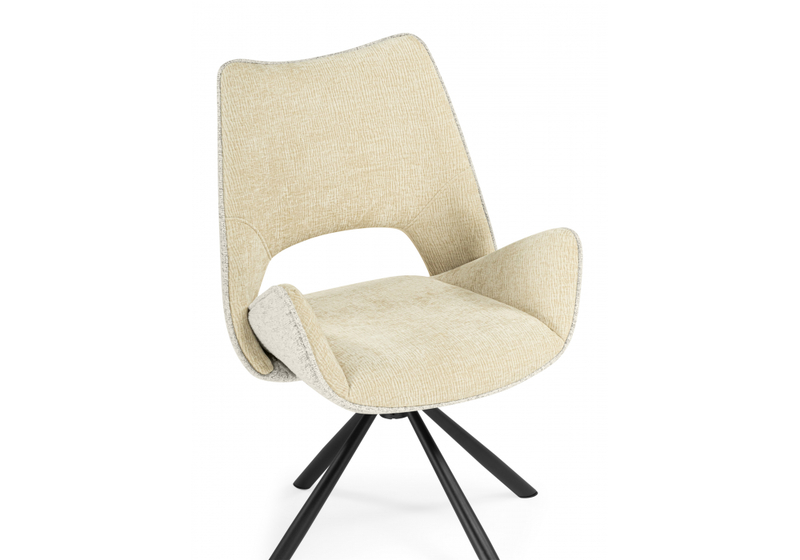 Стул на металлокаркасе, Balaton 360 крутящийся beige / black