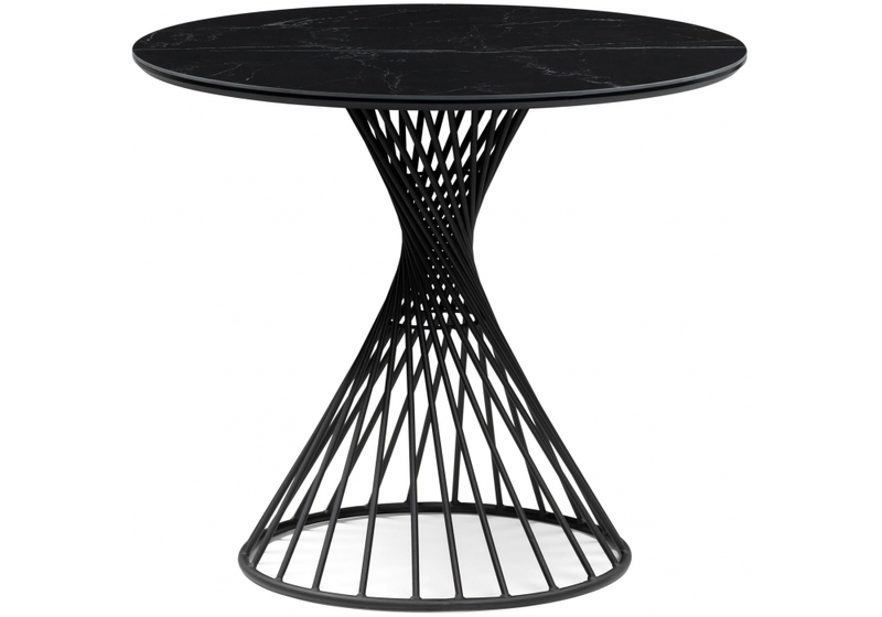 Керамический стол, Вивиен 90х90х75 черный мрамор shakespeare black / черный