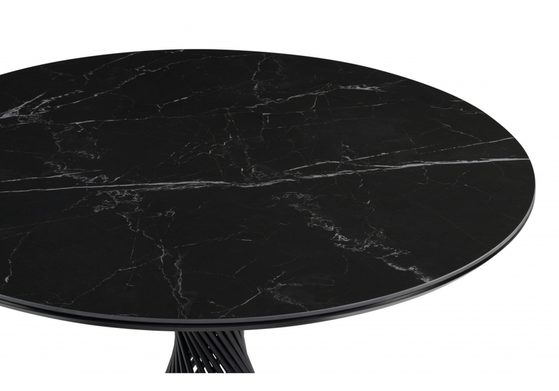 Керамический стол, Вивиен 90х90х75 черный мрамор shakespeare black / черный