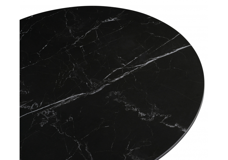 Керамический стол, Вивиен 90х90х75 черный мрамор shakespeare black / черный