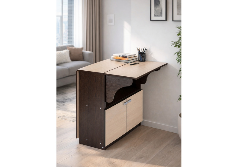 Стол деревянный, Симоне венге / дуб молочный