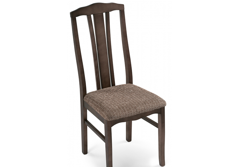 Стул деревянный, Исаро орех / мерц белый