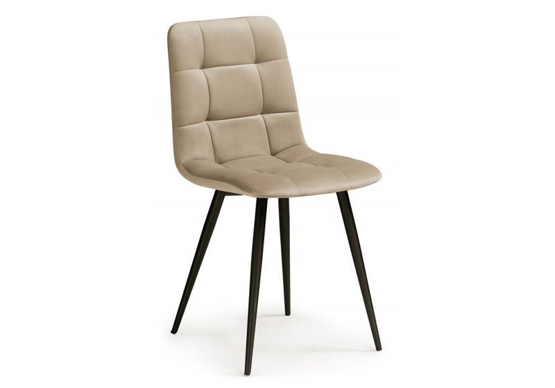 Стул на металлокаркасе, Чилли К бежевый velutto 05 / черный