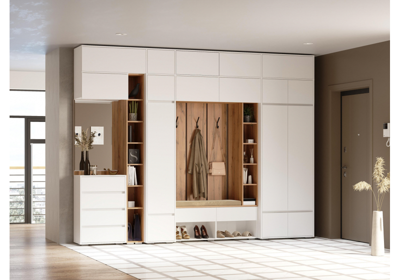 Прихожая, Роут белый комплектация 1