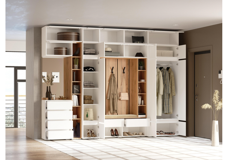 Прихожая, Роут белый комплектация 1