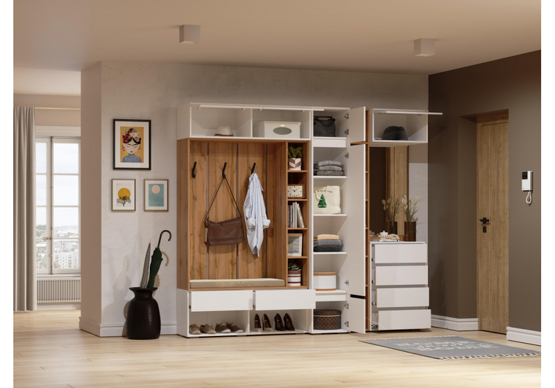 Прихожая, Роут белый комплектация 3