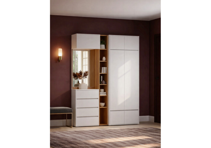 Прихожая, Роут белый комплектация 4